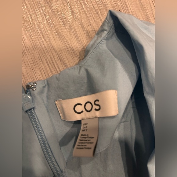 COS V-neck Culottes Jumpsuit Blue Size 2 - Picture 3 of 4